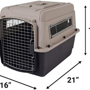Petmate – Ultra Vari Kennel Fashion 21" – Caisse de Transport en Plastique Recyclé – Chenil ou Solution de Transport Sécurisé – pour Chiens Jusqu’à 7 Kg – Dimension de 53.25 x 40.50 x 38 cm